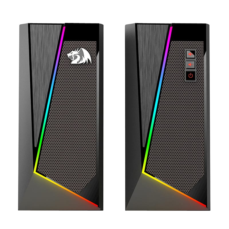 REDRAGON 2.0 Satellite Speaker ANVIL 2 x 3W RGB USB|Aux Gaming Speaker - Black – image 2