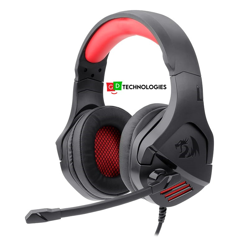 REDRAGON Over-Ear THESEUS Aux Gaming Headset – Black