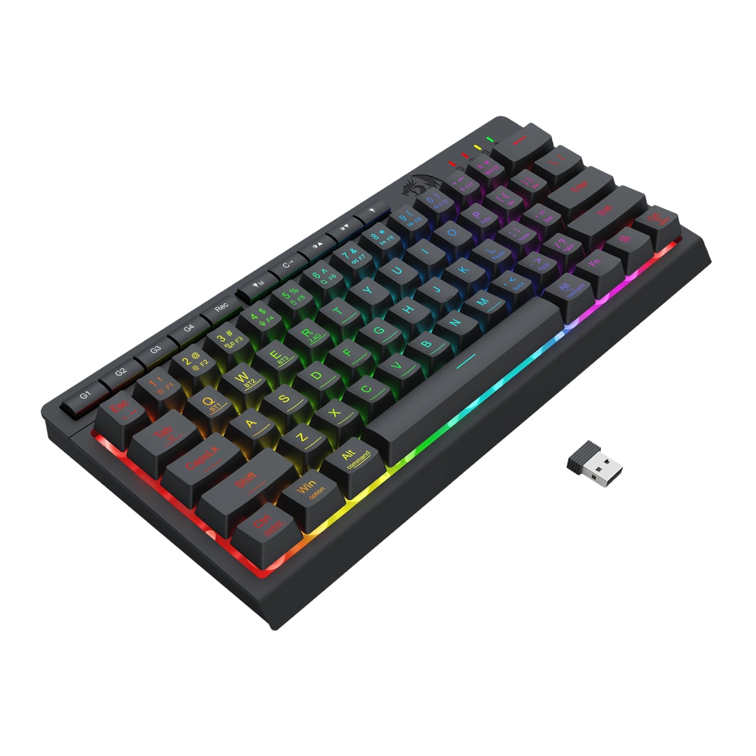Redragon SHIVA K522 PRO RGB Wireless Gaming Keyboard- Black – image 5