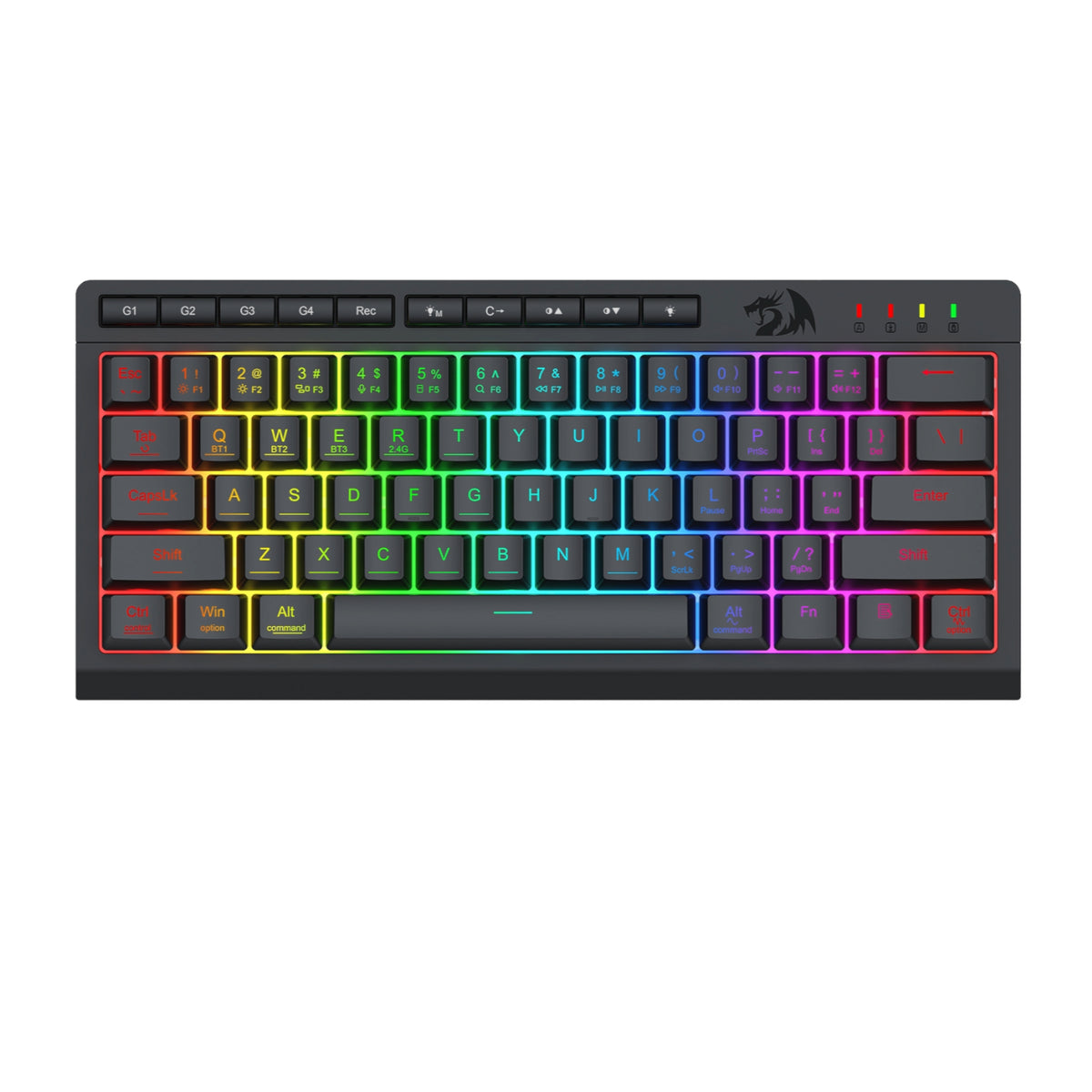 Redragon SHIVA K522 PRO RGB Wireless Gaming Keyboard- Black