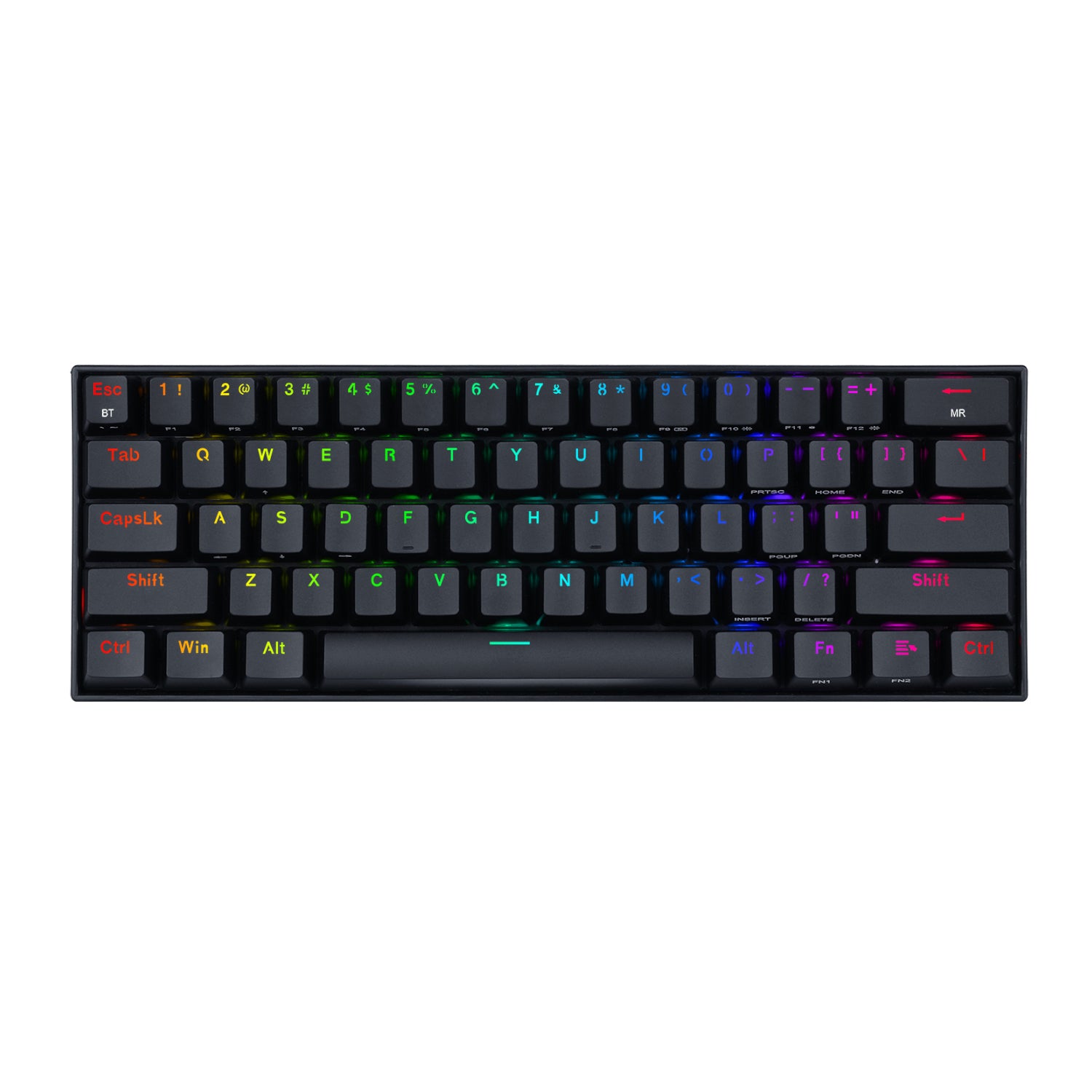 REDRAGON DRACONIC PRO Mechanical 61 Key|Bluetooth 5.0|RGB 9 Colour Modes|Rechargable Battery|Type-C Charging Cable Gaming Keyboard - Black – image 2