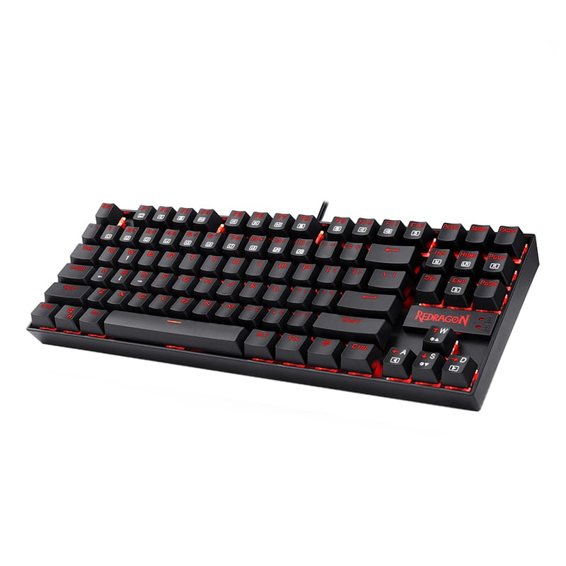 Redragon KUMARA Mechanical 87 Key|Red Backlit Gaming Keyboard – Black