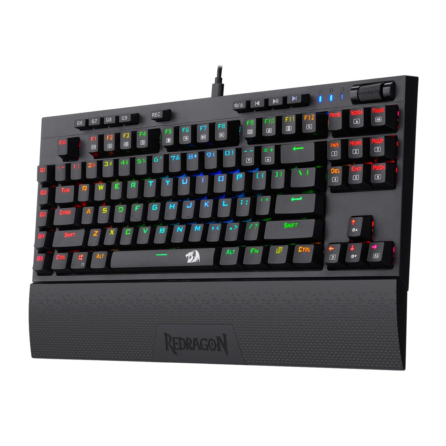 Redragon K588 RGB Pro BROADSWORD TKL Mechanical Wired Gaming Keyboard - Black – image 2