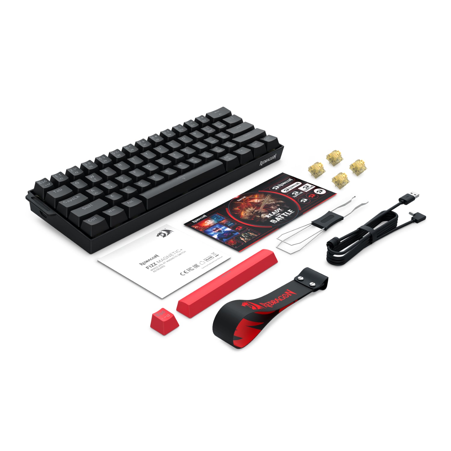 Redragon FIZZ Magnetic Plus 60% RGB Gaming Keyboard - Black – image 6