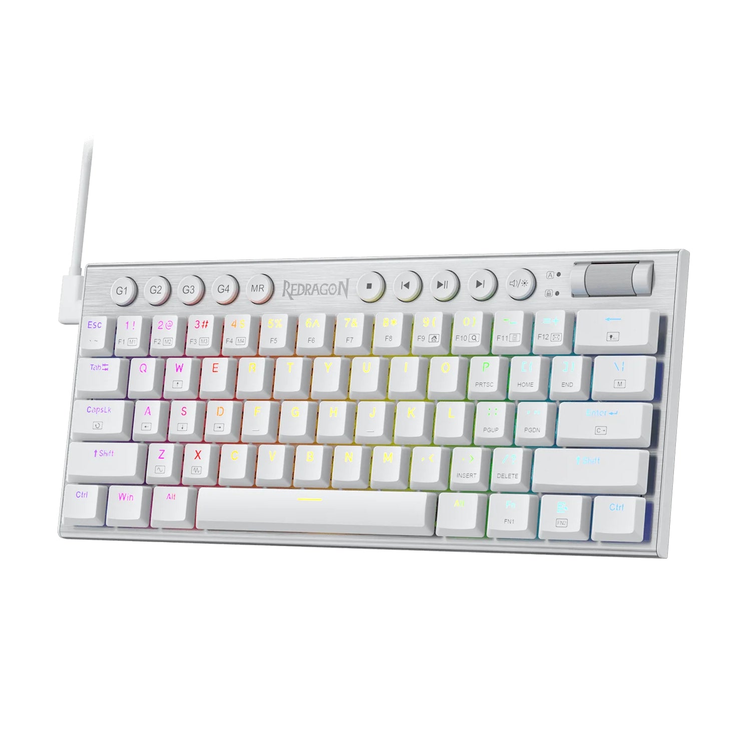 Redragon K632 HORUS Mini 60% RGB Wired Gaming Keyboard – White – image 2