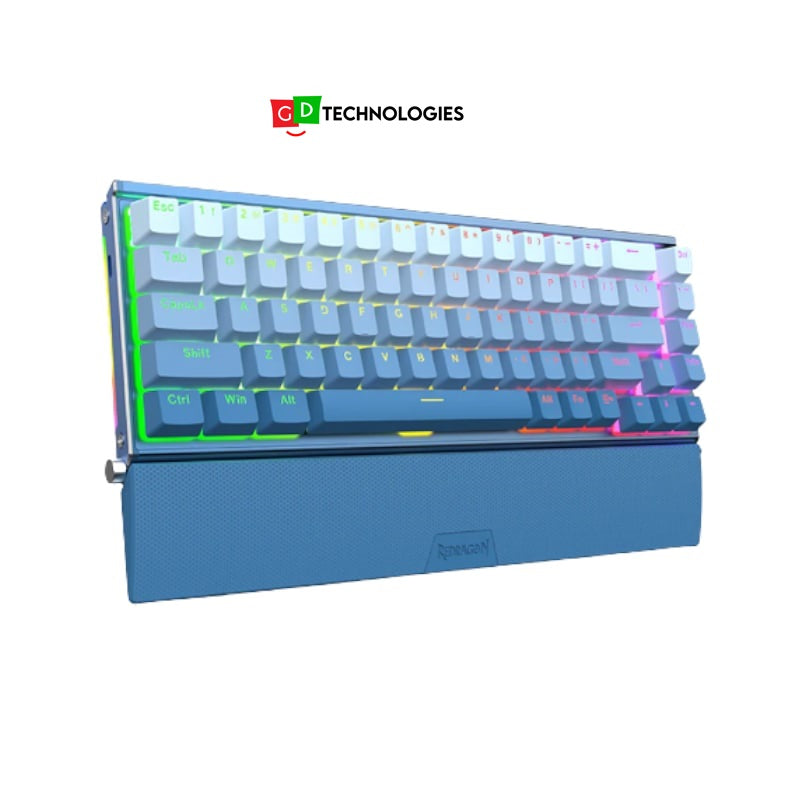 REDRAGON Shaco 68Key Grey|White KeyCap RGB Red Switch Gaming Mechanical Keyboard – White|Grey