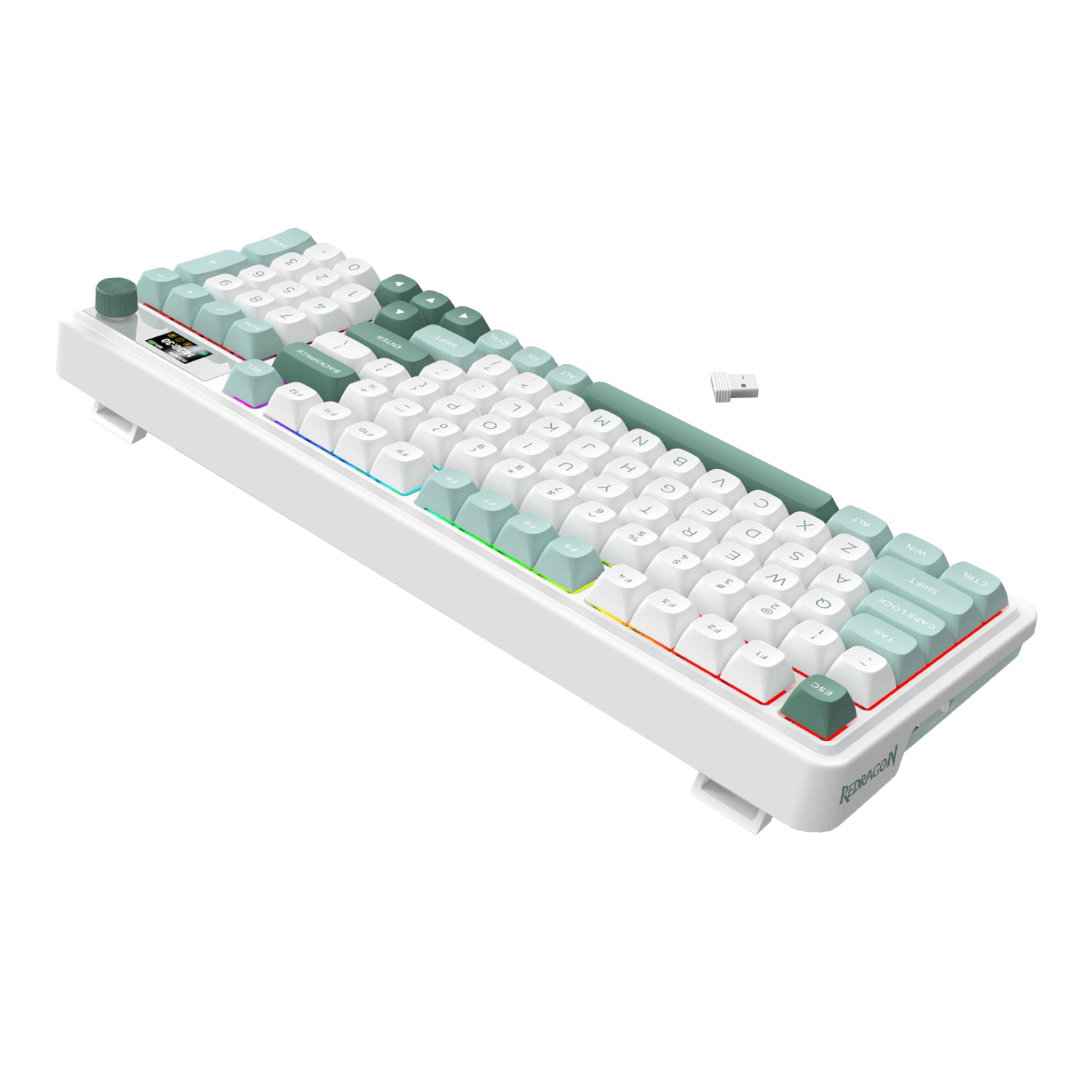 Redragon K719WGB GALATIN RGB PRO Full sized Wireless Gaming Keyboard - White – image 4