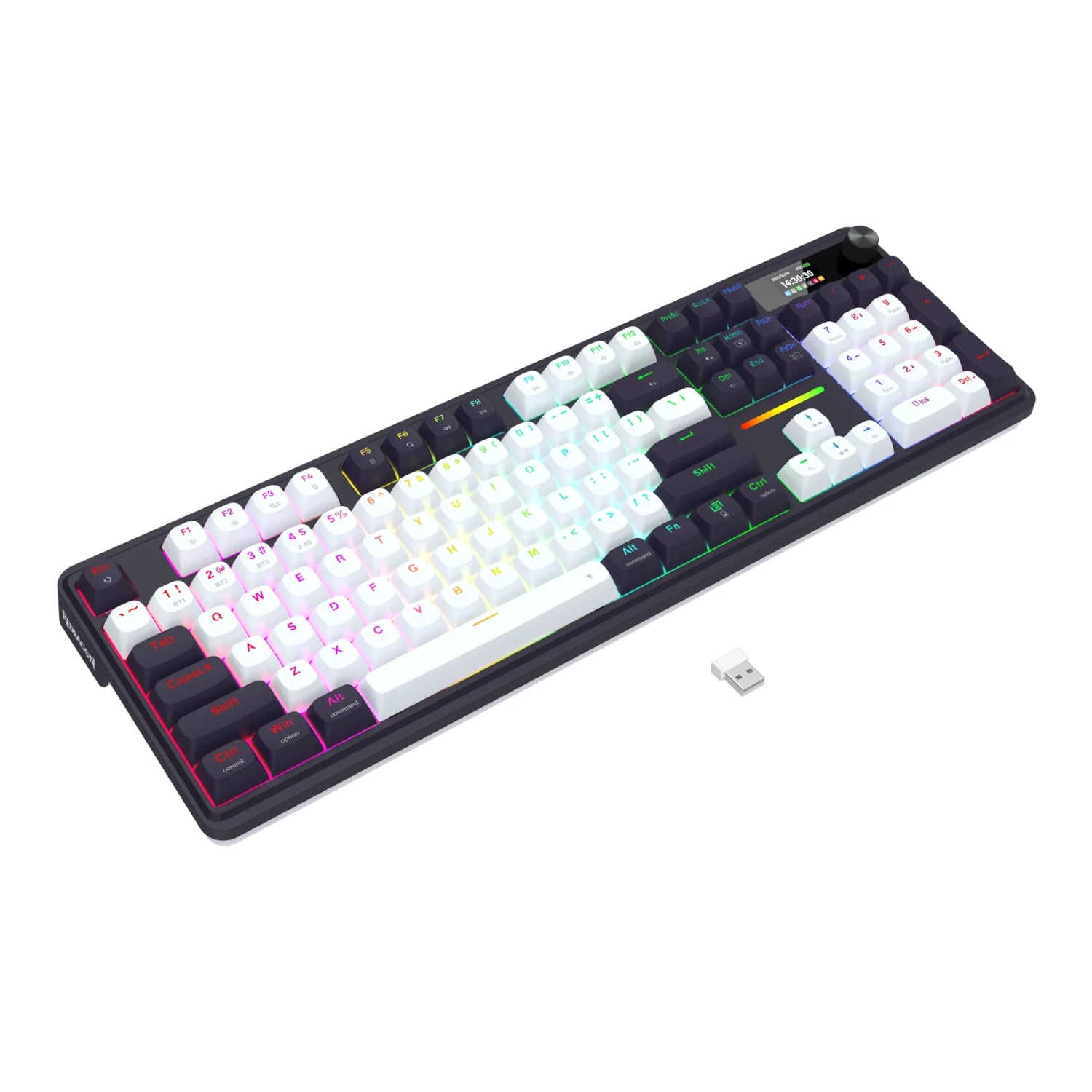 Redragon K762WB-RGB-PRO LCD Full-size Gasket Mechanical Keyboard - Black – image 2