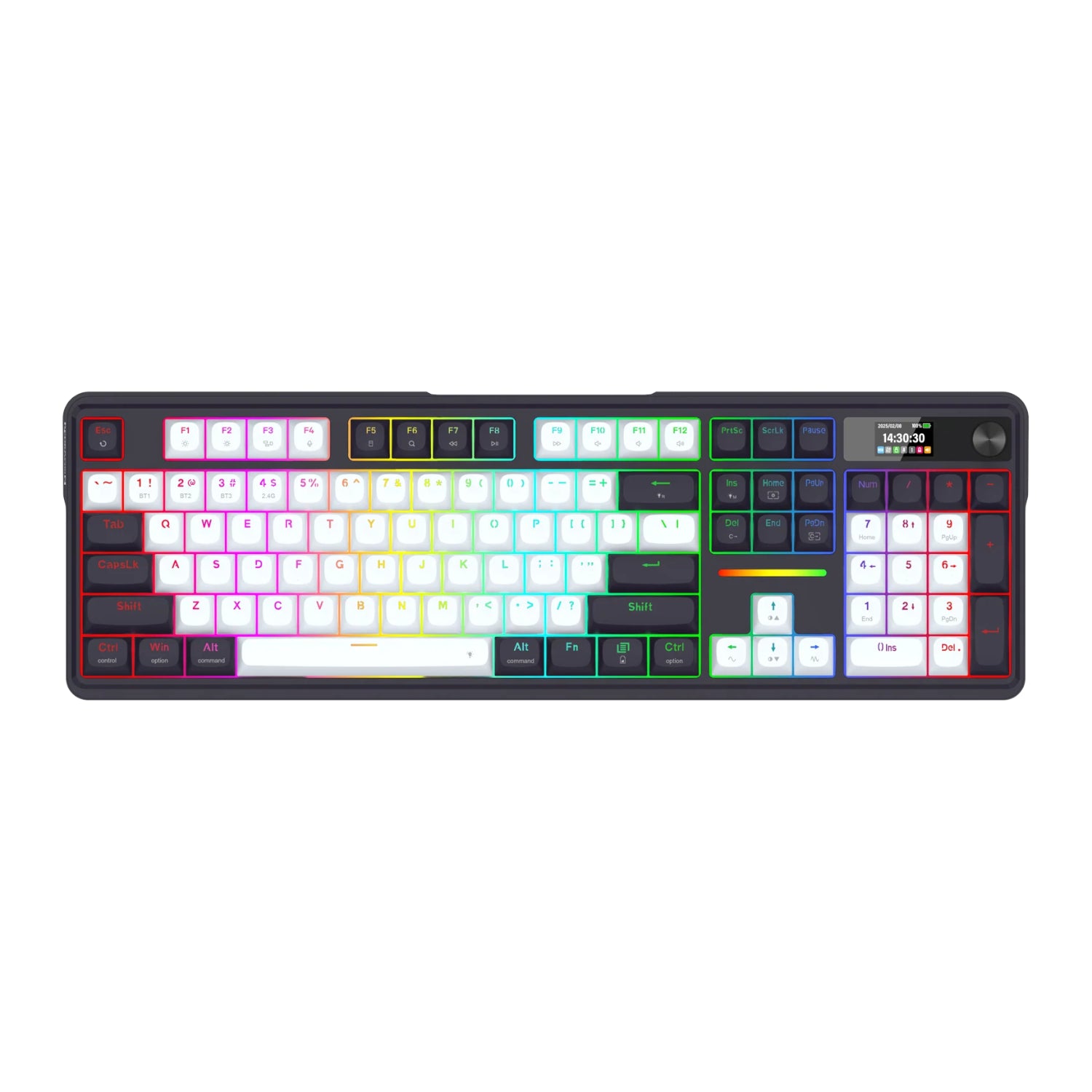 Redragon K762WB-RGB-PRO LCD Full-size Gasket Mechanical Keyboard - Black – image 3