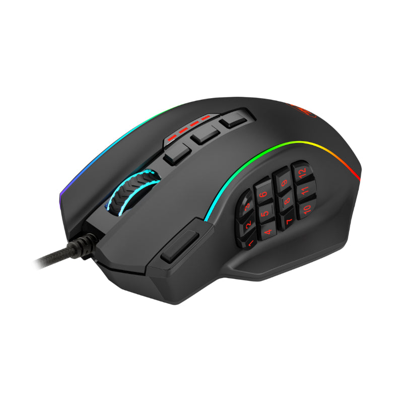 REDRAGON PERDICTION 4 12400DPI RGB MMO Ergo Gaming Mouse - Black – image 2