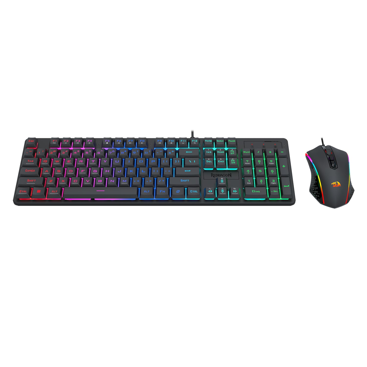 Redragon S107 RGB Gaming Essentials Wired Gaming Keyboard and Mouse Bundle – image 2