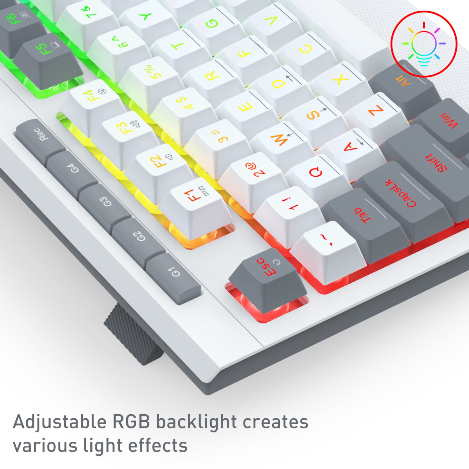Redragon S151 Wired RGB Gaming Keyboard and Mouse Combo - White and Grey – image 6