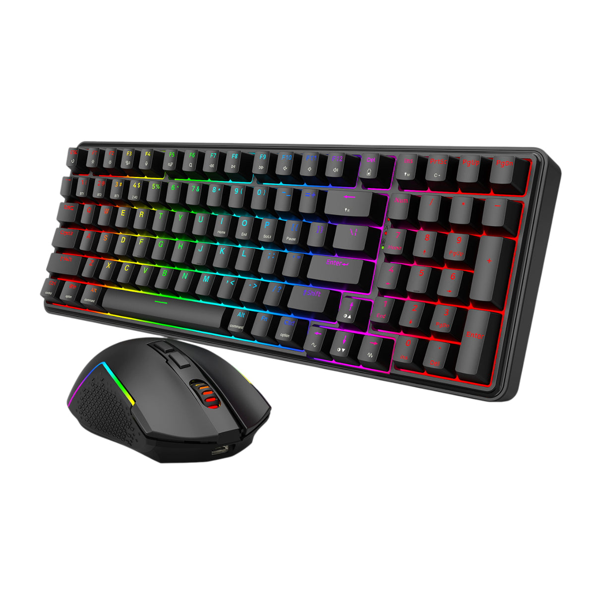 Redragon S162 RGB 3-Mode Wireless Mechanical Gaming Keyboard and Mouse Combo - Black – image 4