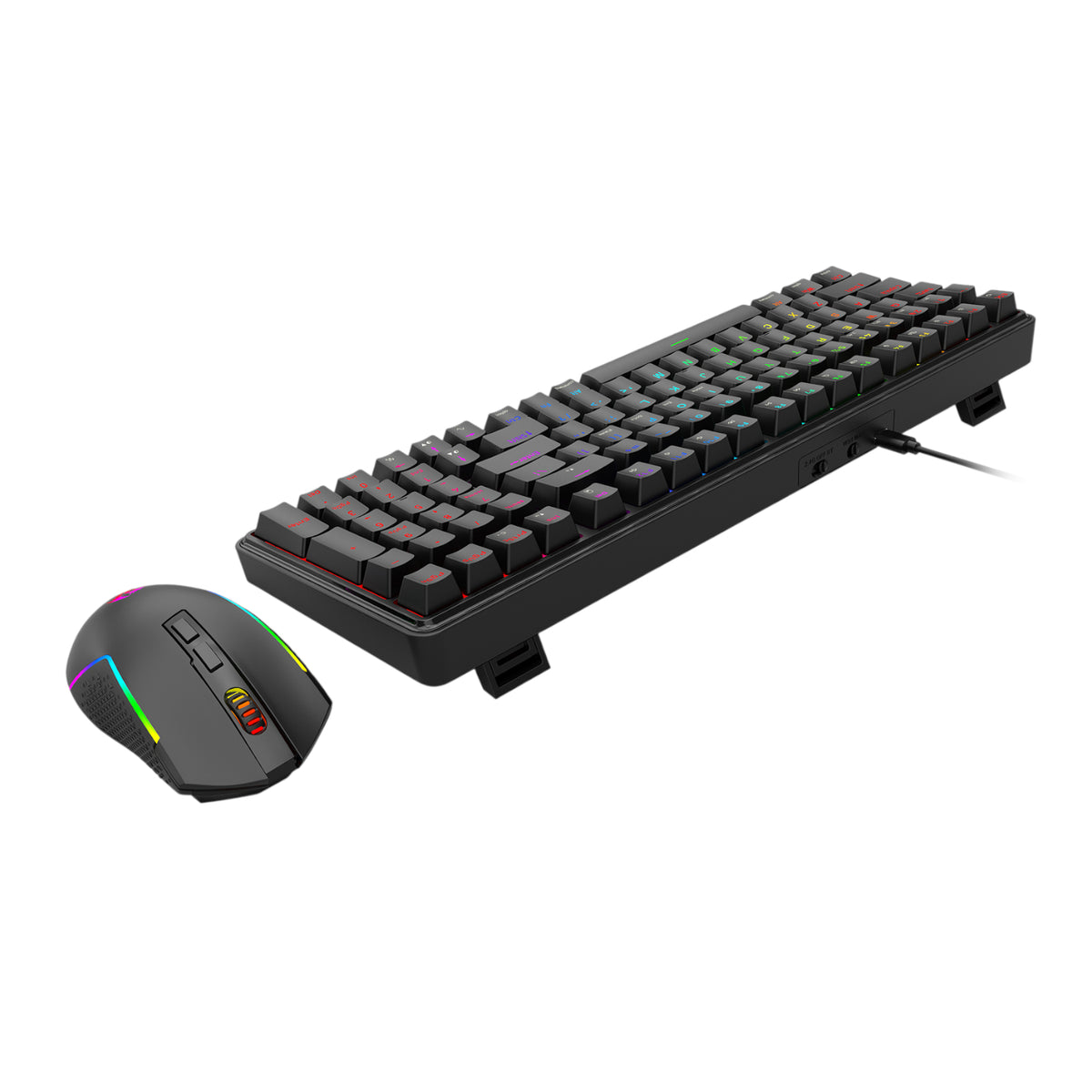 Redragon S162 RGB 3-Mode Wireless Mechanical Gaming Keyboard and Mouse Combo - Black – image 5