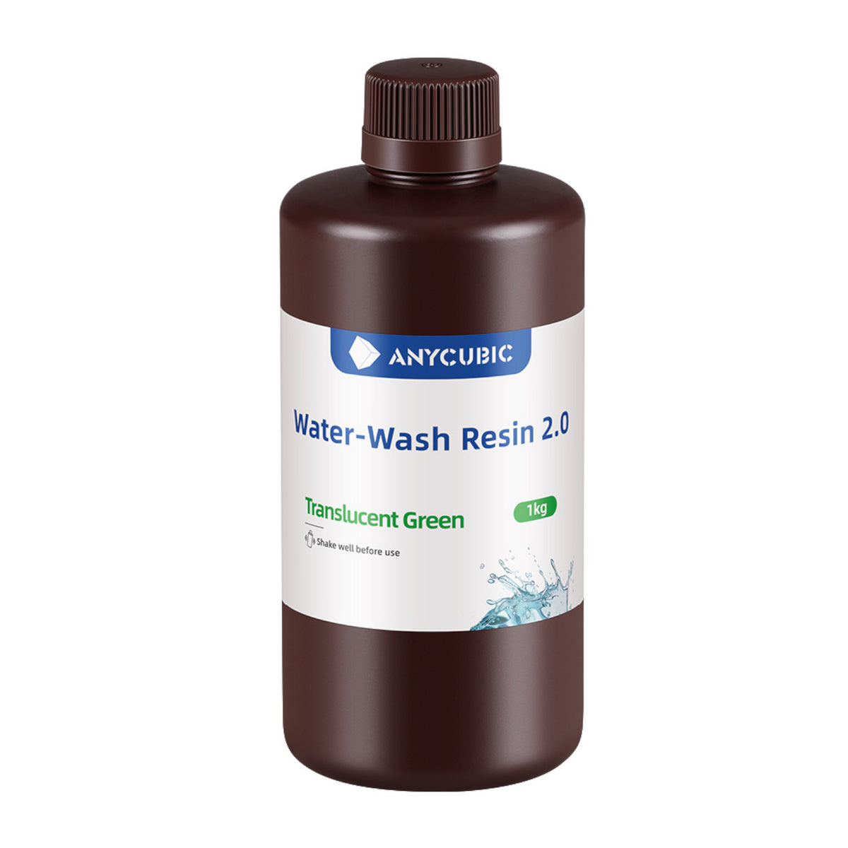 Anycubic Water Wash Resin 2.0 – Translucent Green – image 2