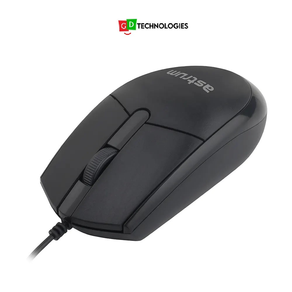 MOUSE USB OPTICAL 3B 1.5M BLACK