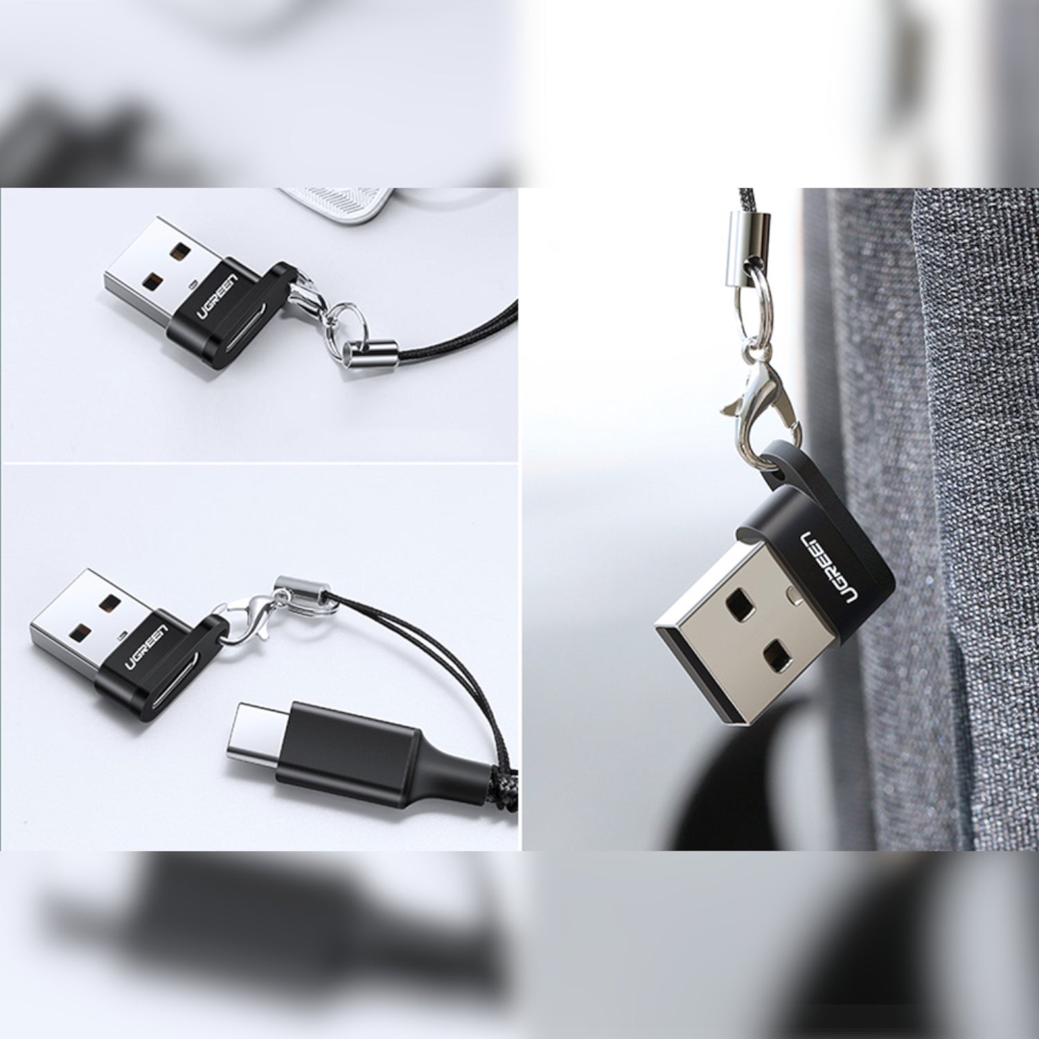 UGREEN USB A Male to USB Type-C Female Adapter (Black) – image 2