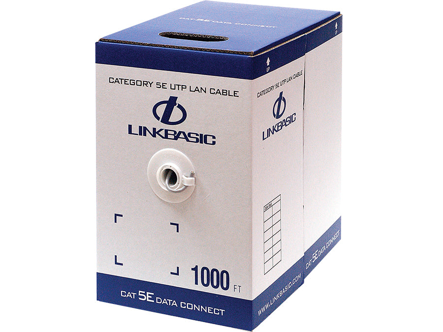 Linkbasic 305m Box Cat5e Solid Grey UTP Cable