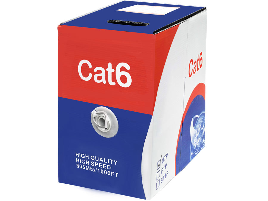 Scoop Unbranded 305m Box Cat6 CCA Grey UTP Cable
