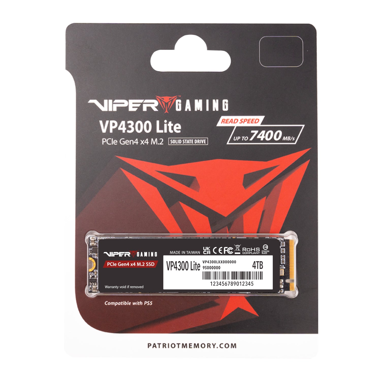 Patriot VP4300 Lite 4TB M.2 PCIe Gen 4 x4 NVMe SSD – image 4