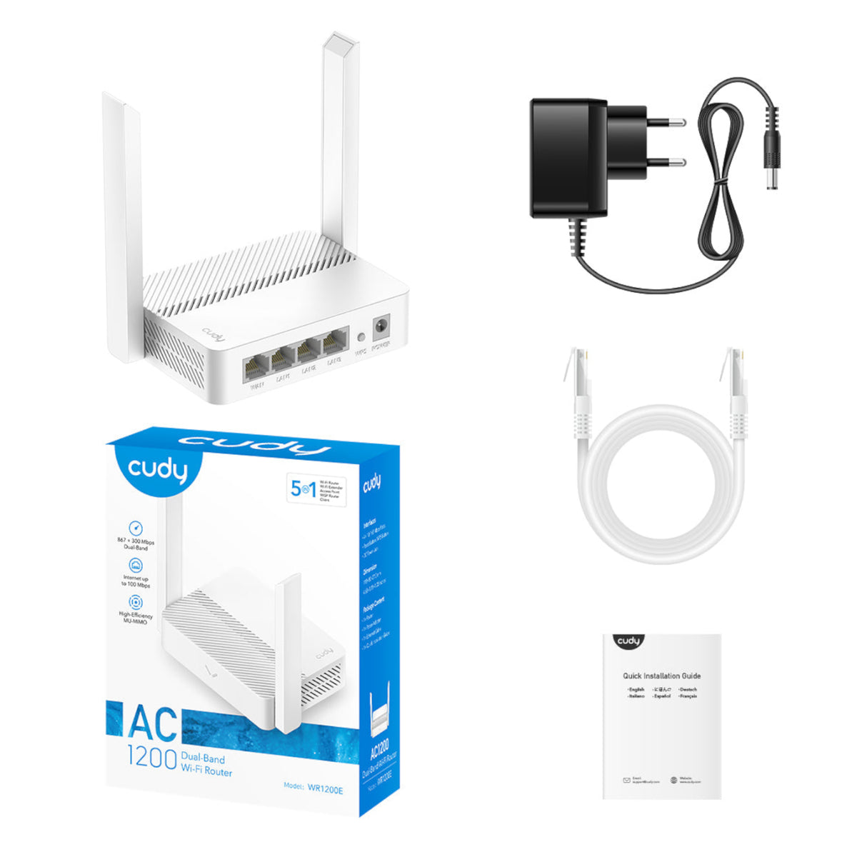 Cudy AC1200 Dual-Band Wireless Wi-Fi Router – White – image 5