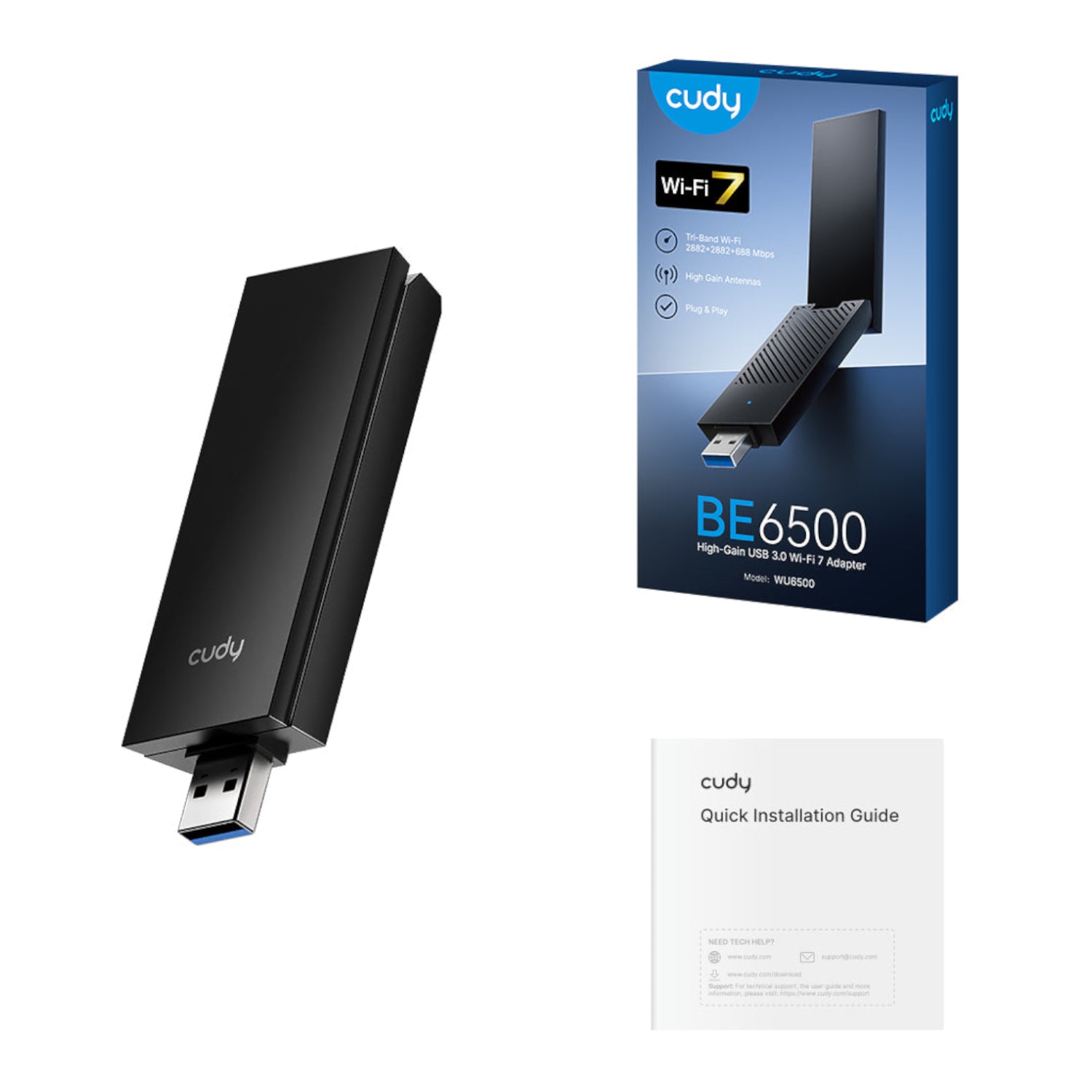 Cudy BE6500 Tir-Band Wi-Fi7 USB 3.0 Adapter – image 6