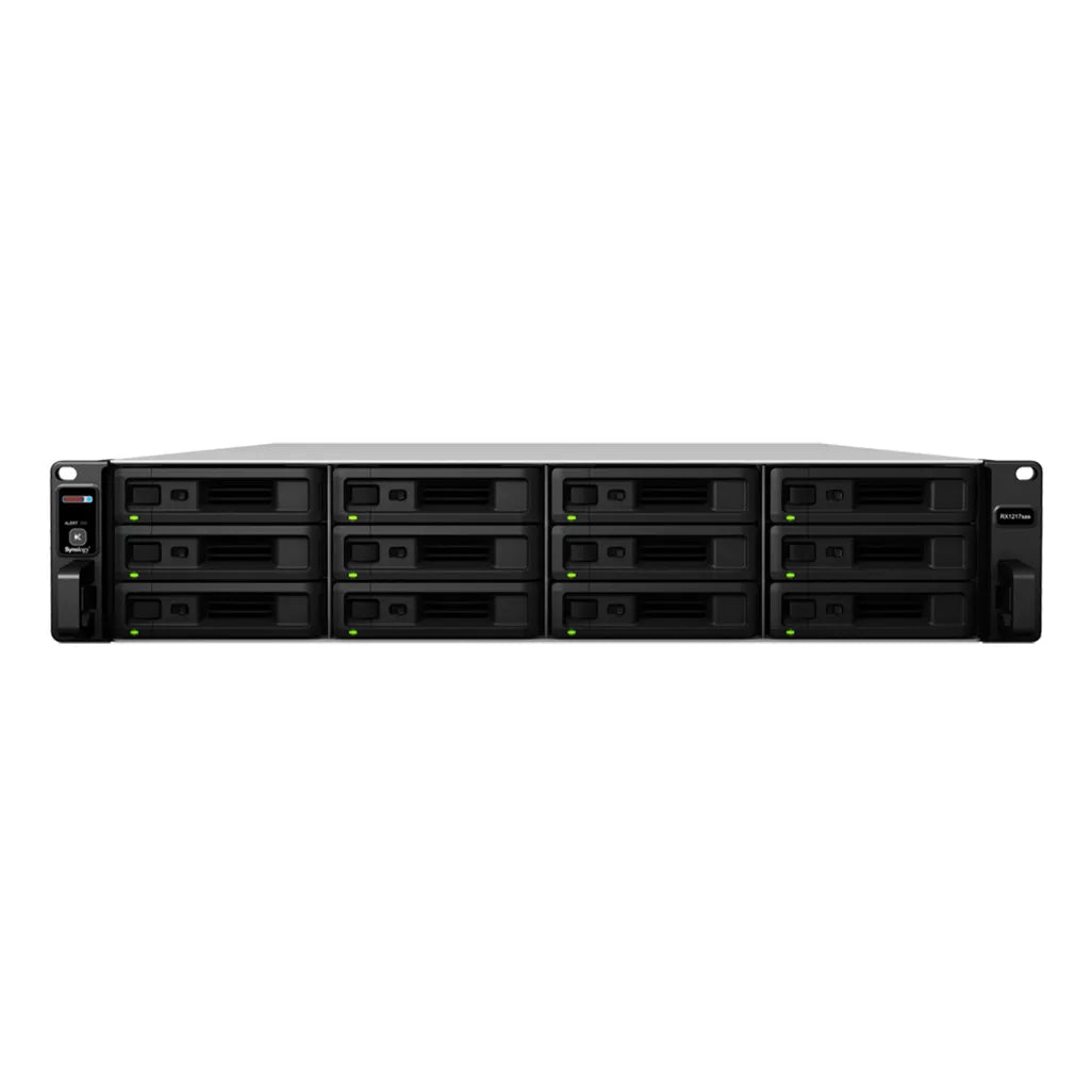 Synology RX1217sas, HDD,SSD, 168 TB, 2.5/3.5", SAS,Serial ATA III, Rack (2U), Black