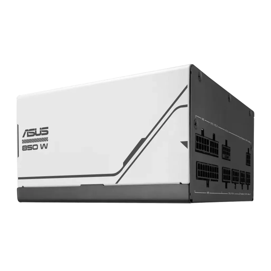 PRIME 850W; Fully modular; 80 Plus Gold; ATX 3.0; Black/White Colour Flip; 8 year warranty.
