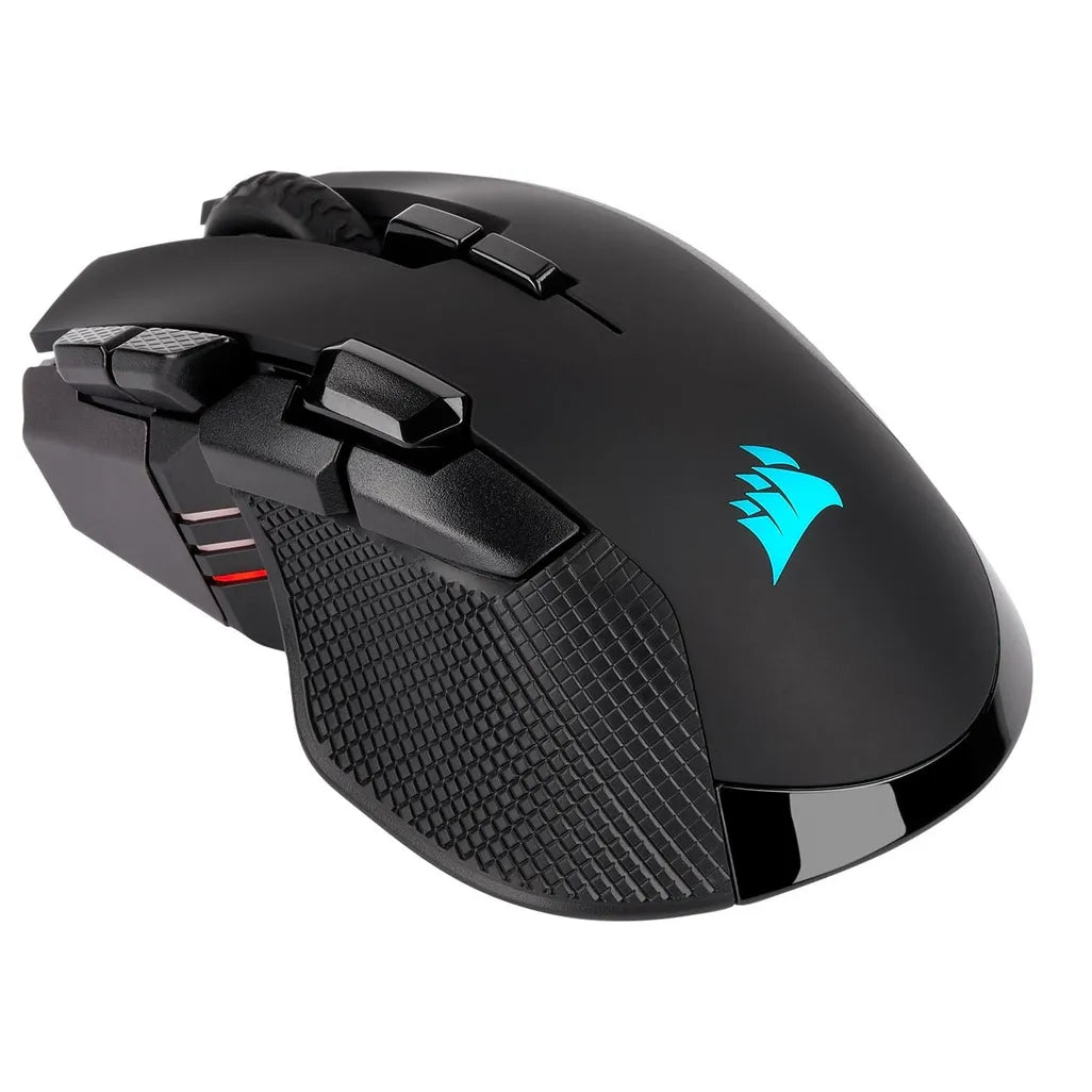 Corsair IronClaw RGB, Right-hand, Optical, RF Wireless+Bluetooth+USB, 18000 DPI, Black