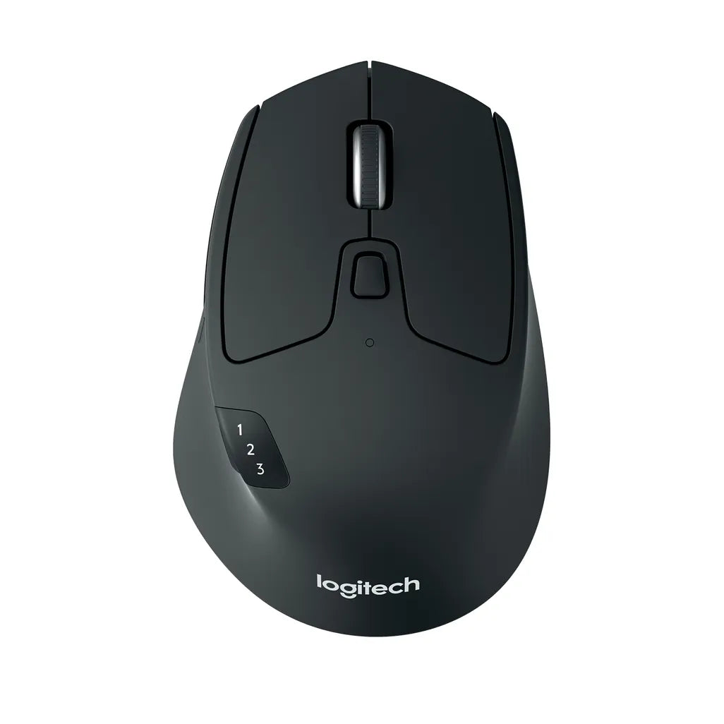 Logitech M720, Right-hand, Optical, RF Wireless+Bluetooth, 1000 DPI, Black,White