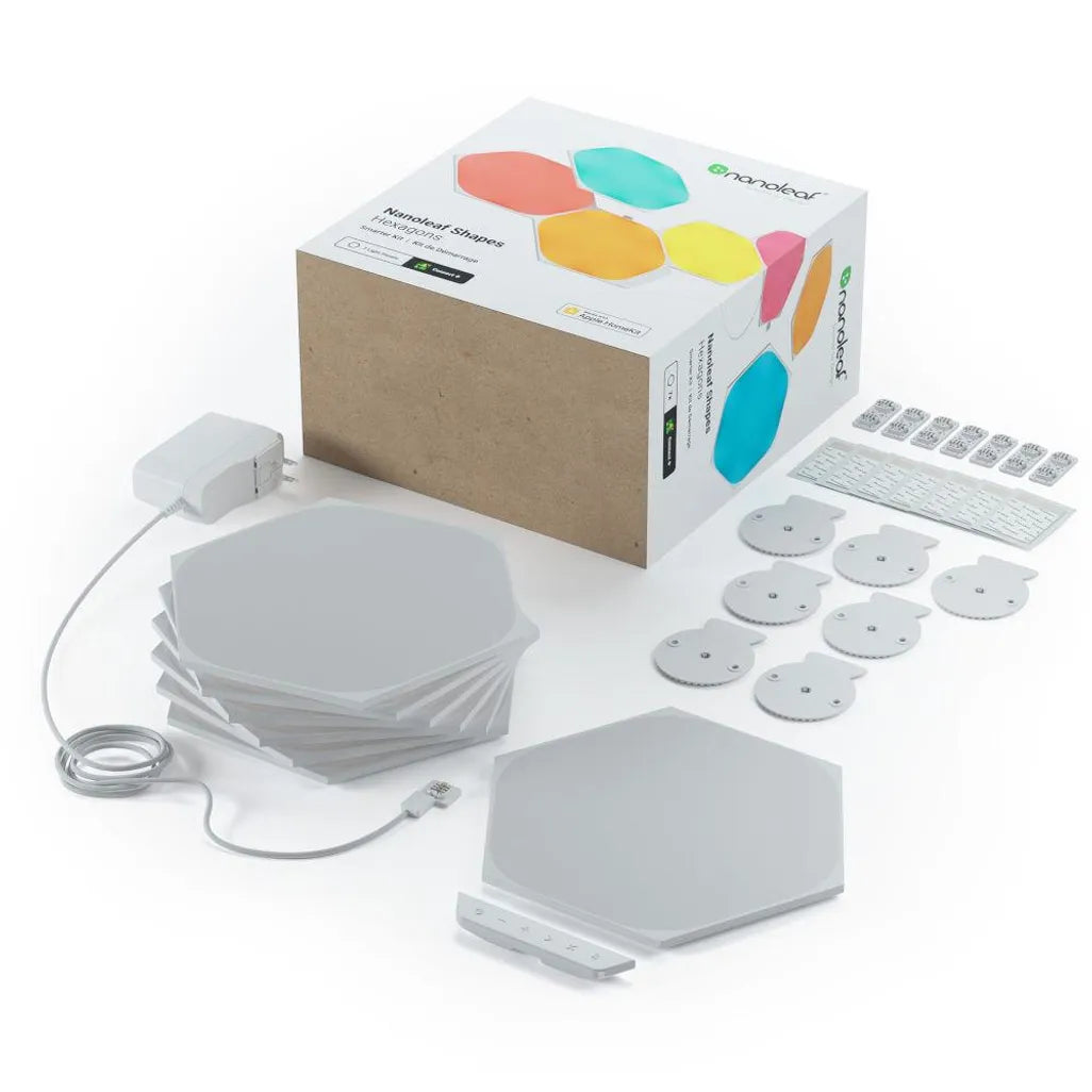 Nanoleaf HEXAGON SMARTER KIT, White, Bedroom, Children's room, CE, LED, 6500 K, AC