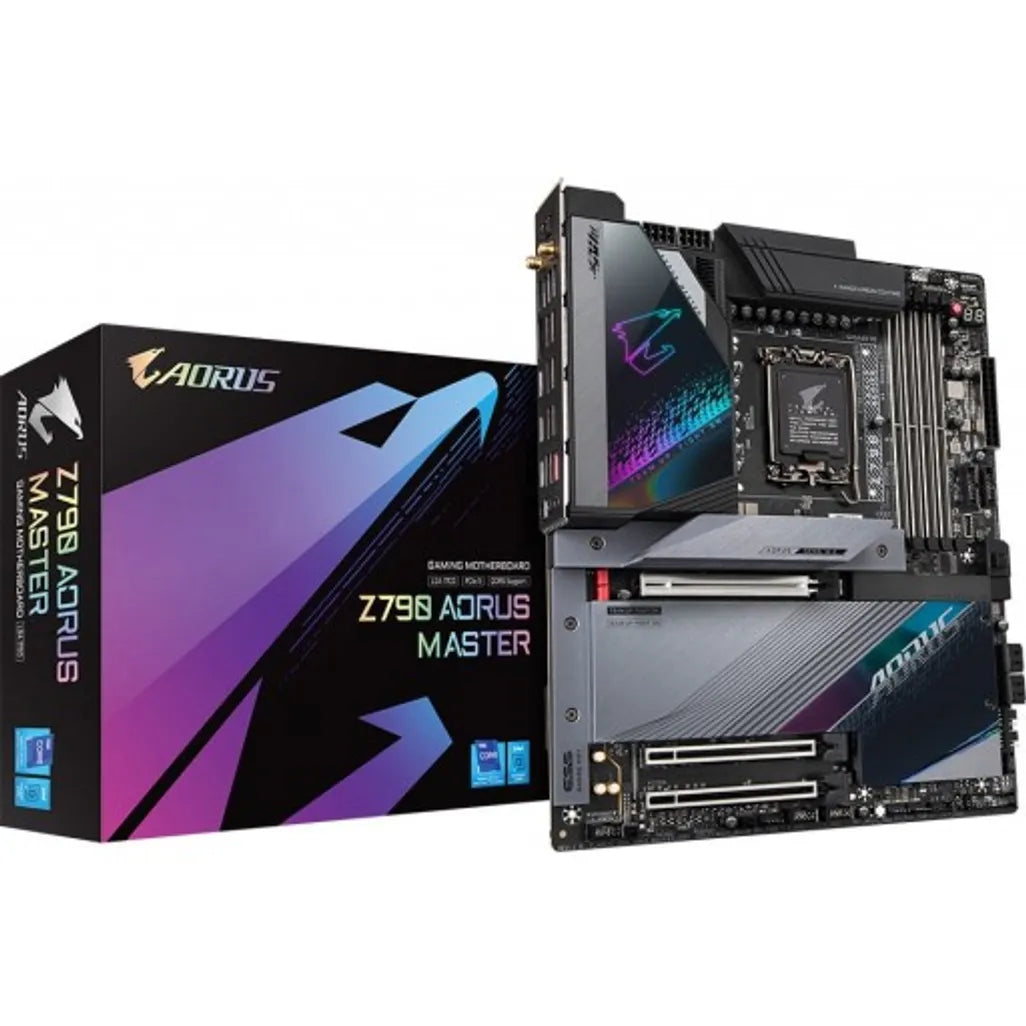 GIGABYTE Aorus Master Intel® Z790 Chipset for 12th/13th Gen LGA 1700; 4x DDR5; 5x M2 (4x G4) ; WiFi+BT; DP; ATX.