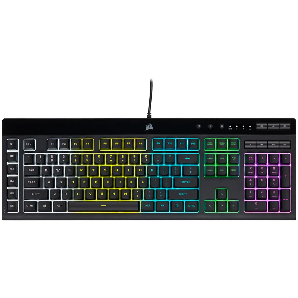 CORSAIR K55 PRO LITE RGB Gaming Keyboard; Backlit Zoned RGB LED; Rubberdome