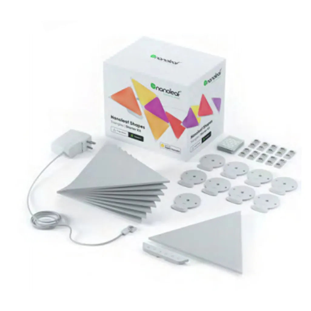 Nanoleaf NL47-0002TW-9PK, Triangle, Wall, White, RGB, AC, 9 pc(s)
