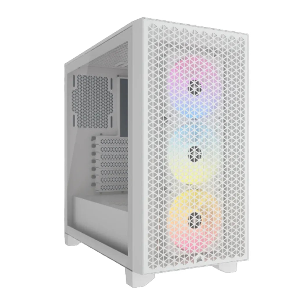 3000D RGB Tempered Glass Mid-Tower- White
