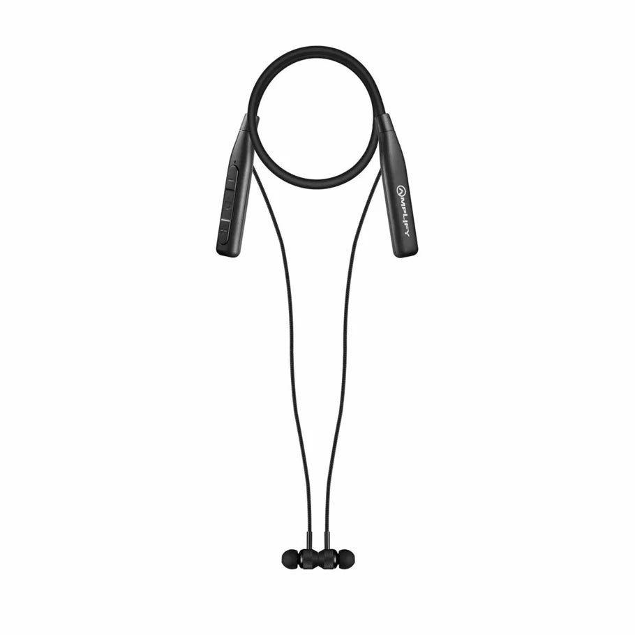 Amplify Cappella Series Bluetooth Earphones with Neckband Black AM-1010-BK
