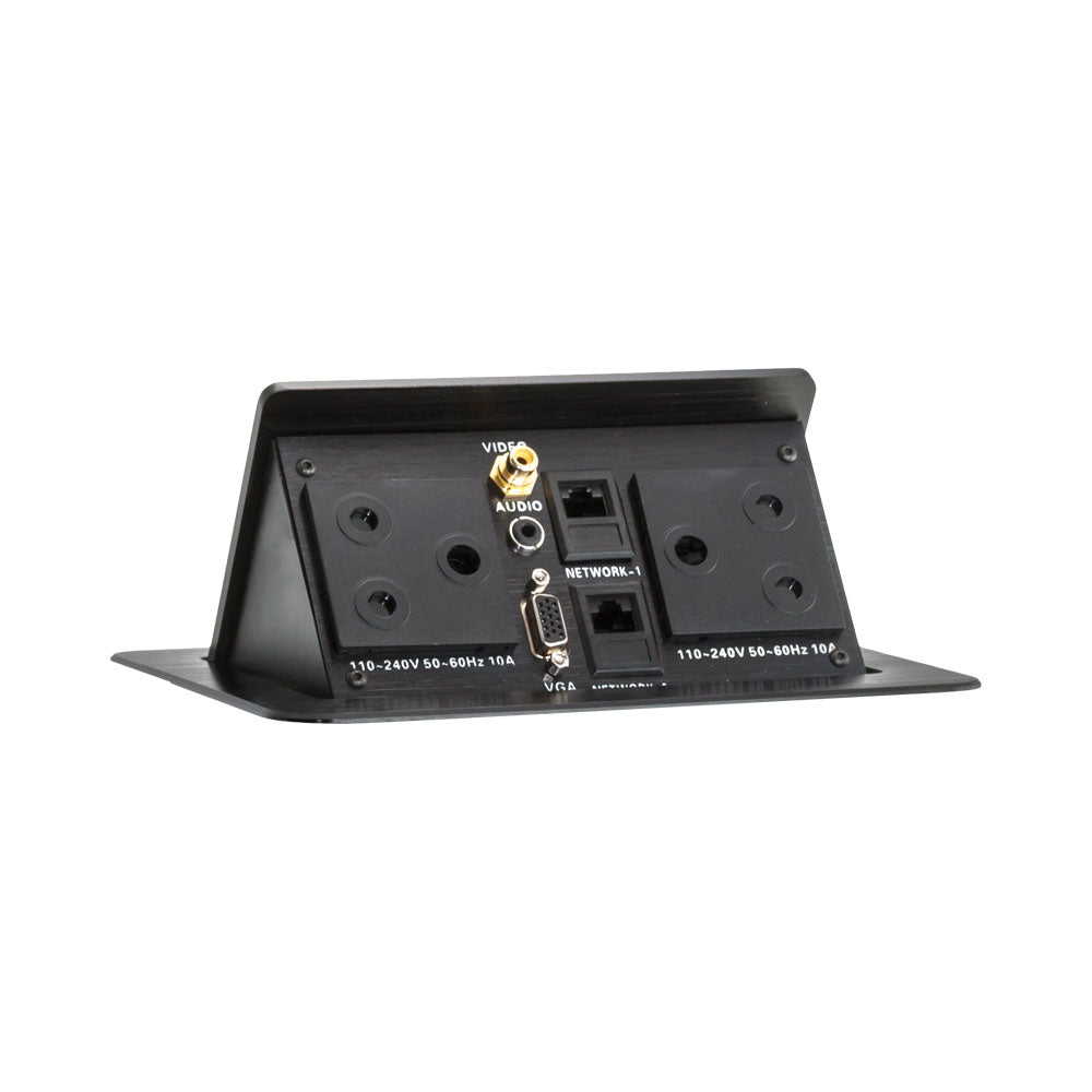 MULTI SUNKEN DESKTOP SOCKET BOX WITH VGA AND DUAL SA POWER