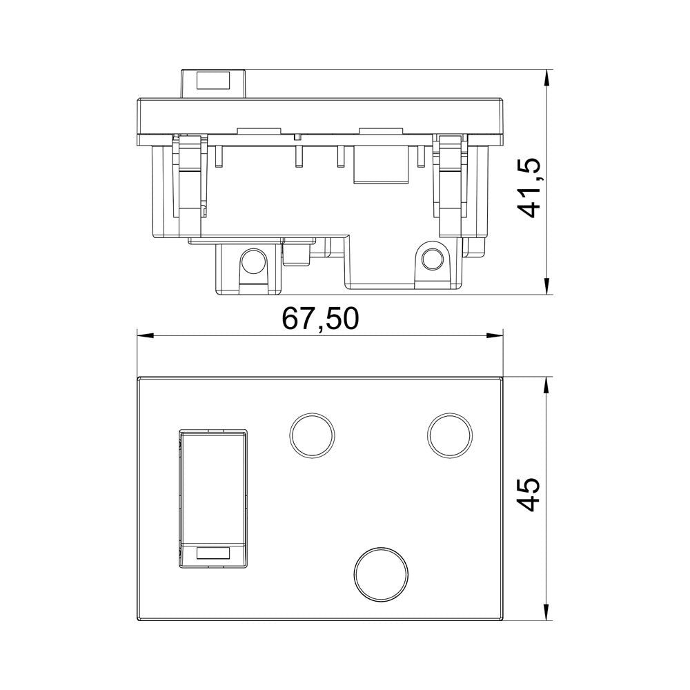 O-LINE OBO 16A SA POWER SOCKET WITH SWITCH