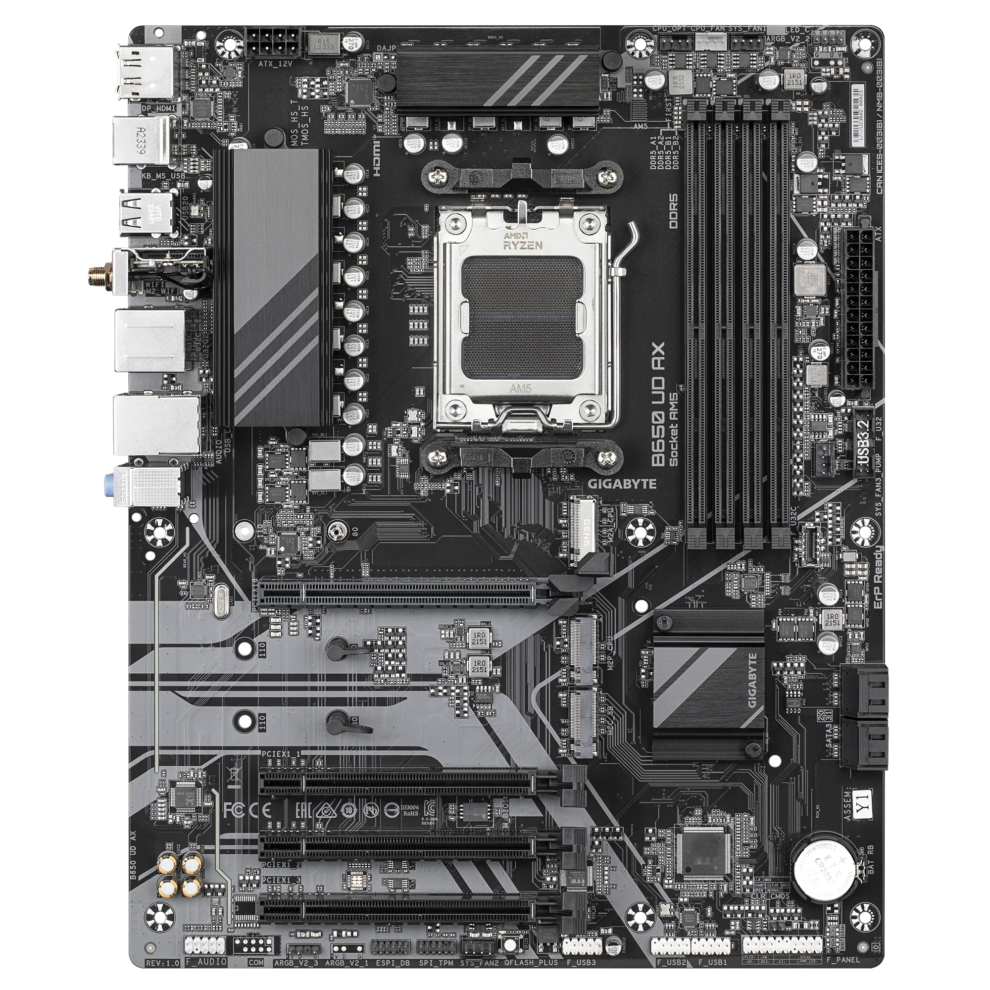 GIGABYTE AMD B650 UD for AMD AM5; 4x Dual DDR5; 3x M2; HDMI; DP. - image 2