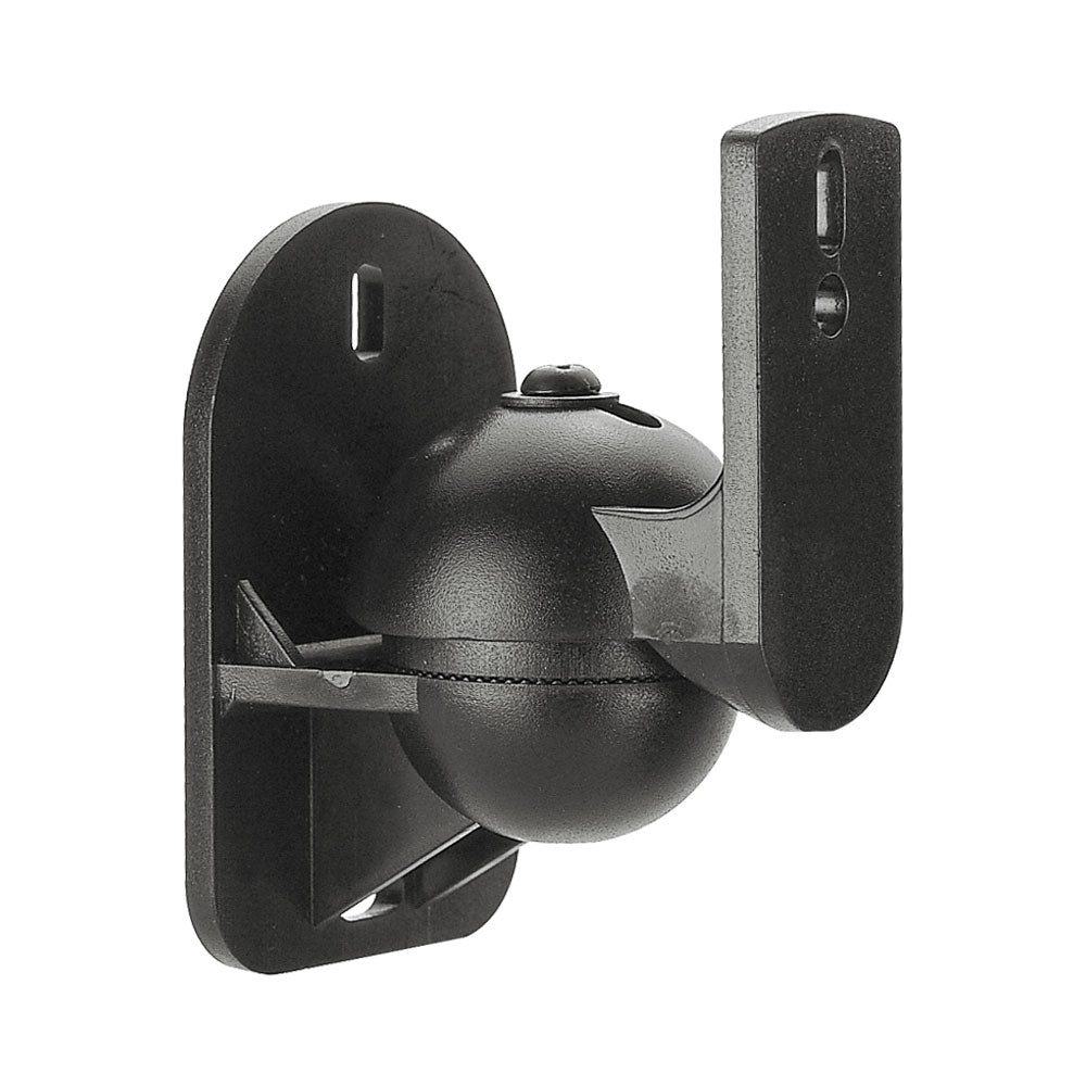 BRACKET - SWIVEL & TILT SATELLITE SPEAKER WALL MOUNT - Fits satellite speaker with single /dual threaded insert