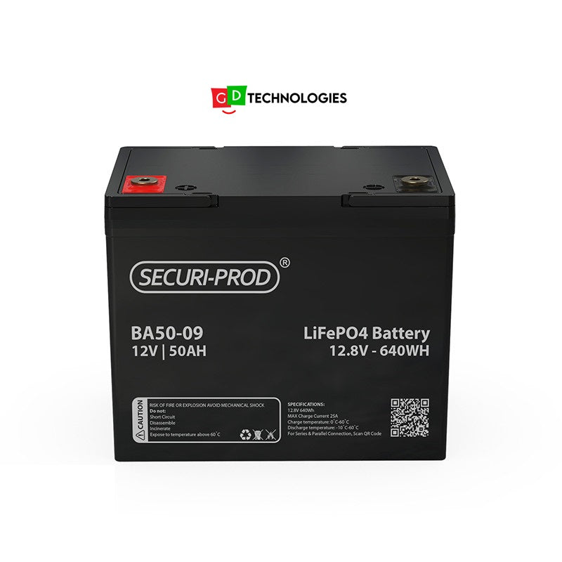 BATTERY LITHIUM 12.8V50AH SECURI-PROD LIFEPO4