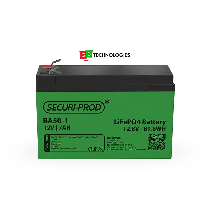 BATTERY LITHIUM 12V7AH SECURI-PROD LIFEPO4