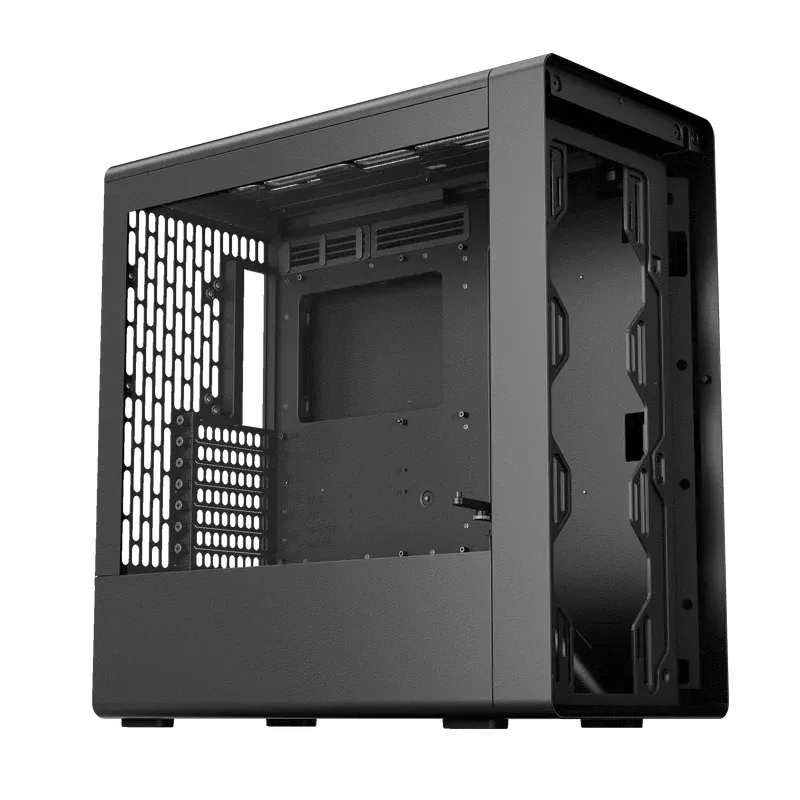 Aerocool HAVN BF 360 Flow Black EATX case - Adjustable GPU Bracket - Supports up to 7 fans (2x180; 1x140mm incl) - 2x 3.5'' or 4
