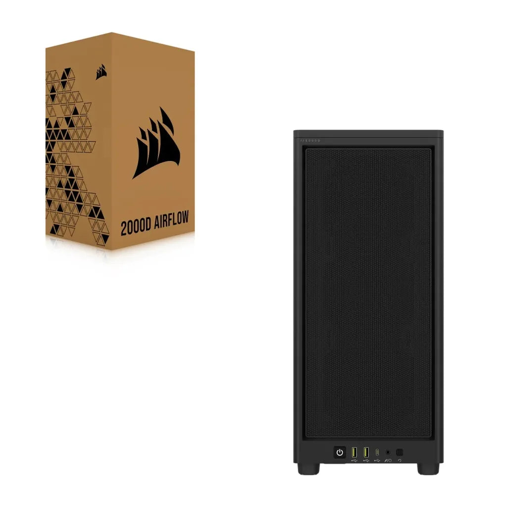 2000D Airflow ITX-Tower; Black; Slim fans/FS PSU only