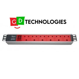19” ALUMINIUM 6 WAY DEDICATED PDU