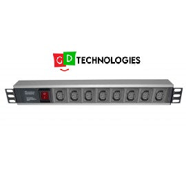 19” ALUMINIUM 8 WAY C13 PDU
