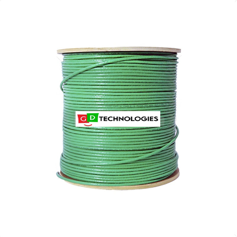 CABLE - CAT6E U/UTP BC 500M GREEN SOLID