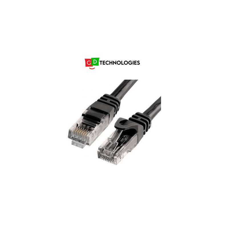 MICROWORLD CAT5E 2M BLACK CABLE