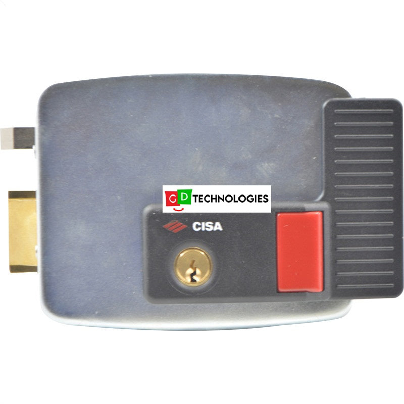 CISA ELECTRIC RIM GATE LOCK OUTWARD OPEN LHS WITH PUSH BUTTON 12VAC