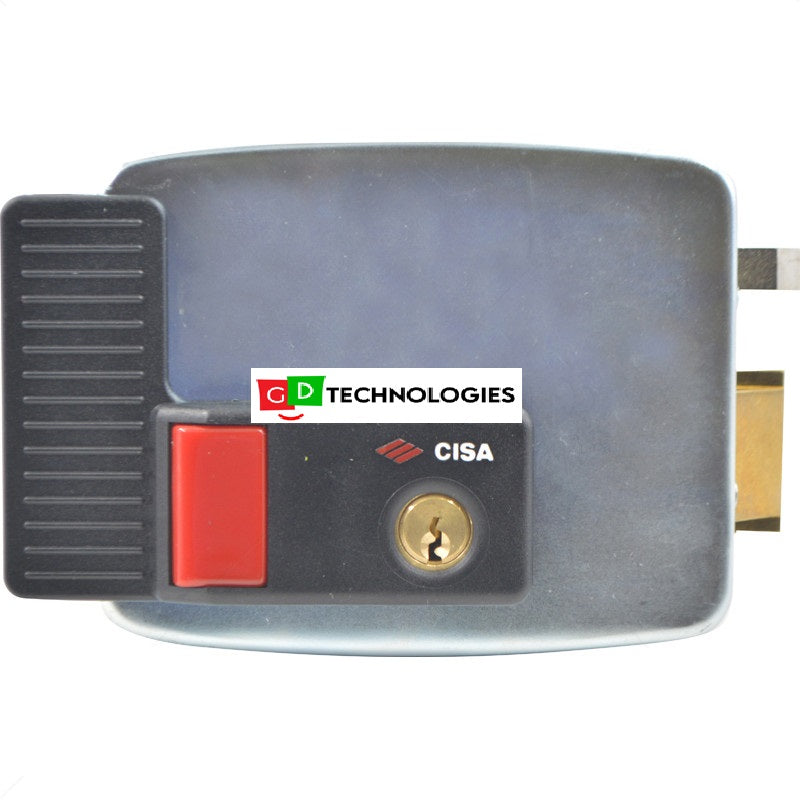 CISA ELECTRIC RIM GATE LOCK OUTWARD OPEN RHS WITH PUSH BUTTON 12VAC